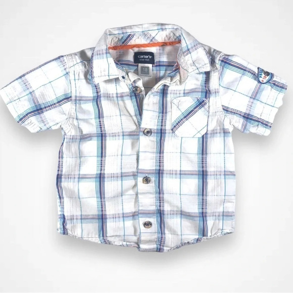 4/$20 Carter’s Short Sleeve Button Down Shirt - Picture 1 of 5